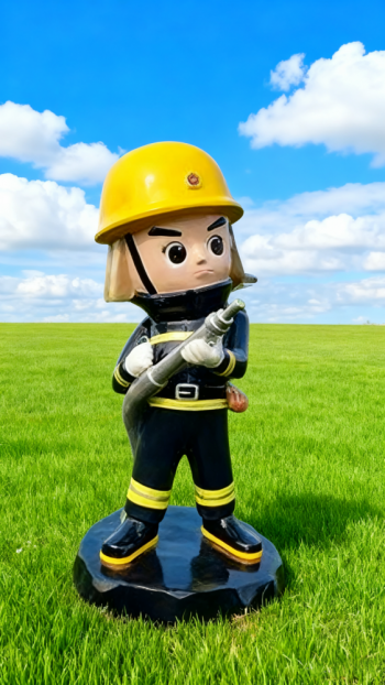 玻璃钢卡通消防员雕塑 (10)