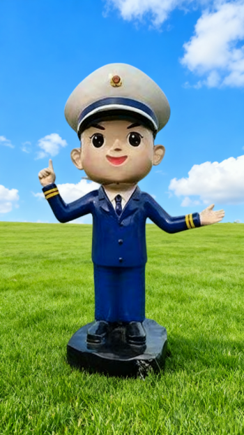 玻璃钢卡通消防员雕塑 (11)