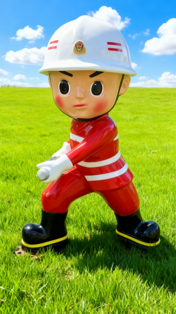 玻璃钢卡通消防员雕塑 (18)