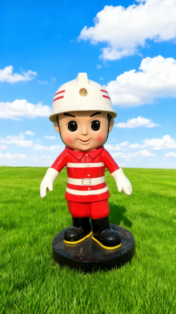 玻璃钢卡通消防员雕塑 (20)