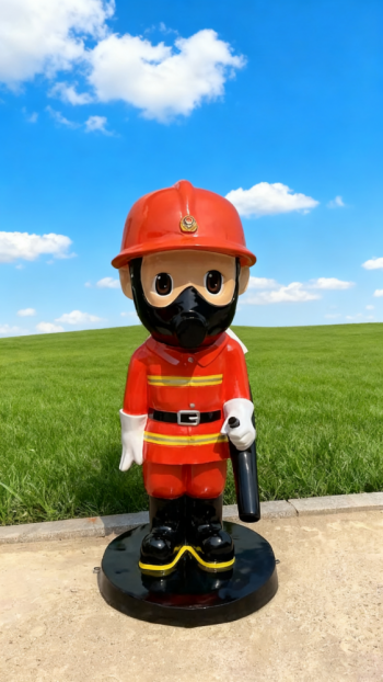 玻璃钢卡通消防员雕塑 (22)