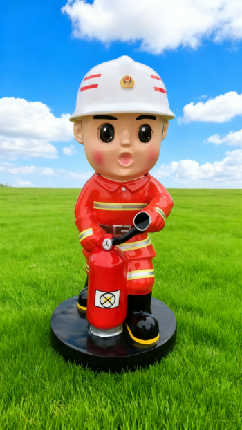 玻璃钢卡通消防员雕塑 (24)