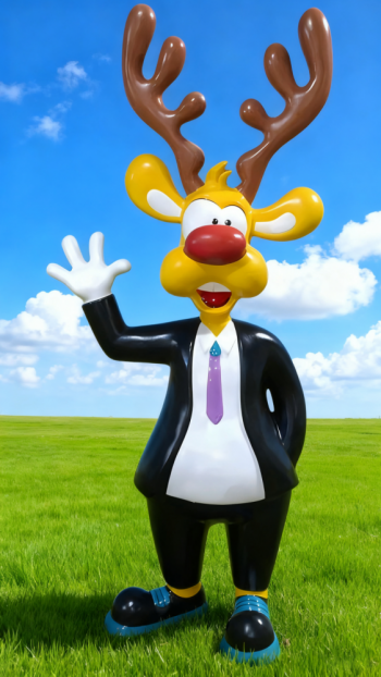 玻璃钢卡通小鹿雕塑 (8)