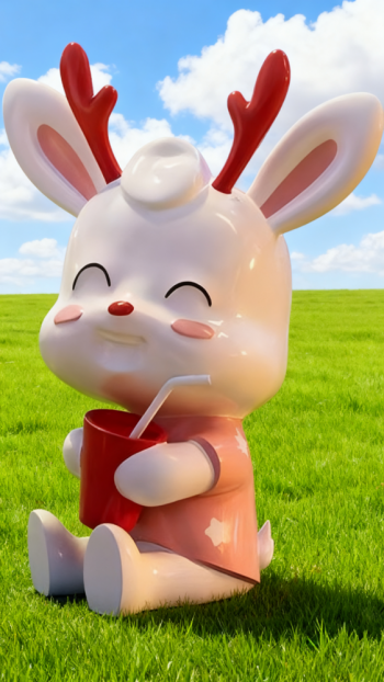 玻璃钢卡通小鹿雕塑 (15)