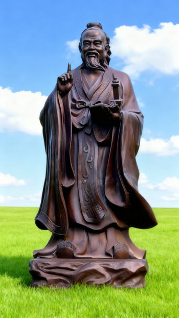 玻璃钢老子雕塑