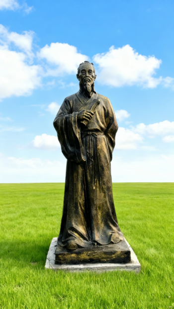 玻璃钢仿铜李时珍雕塑 (8)