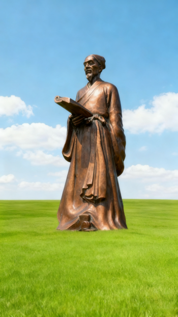 玻璃钢仿铜李时珍雕塑 (12)