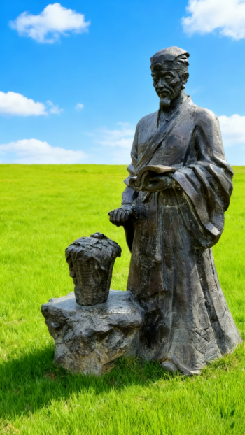 玻璃钢仿铜李时珍雕塑 (13)