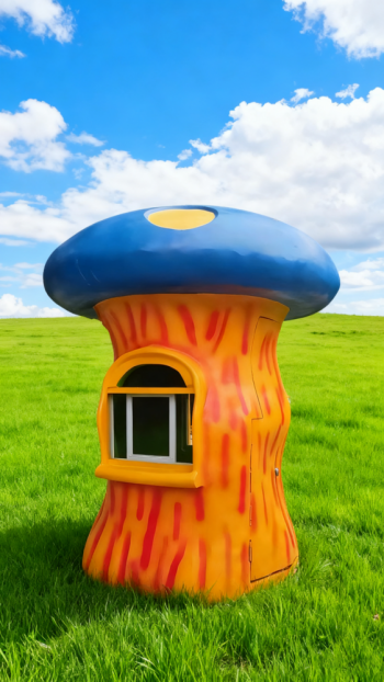 玻璃钢卡通蘑菇屋 (2)