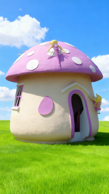 玻璃钢卡通蘑菇屋 (4)