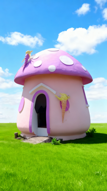 玻璃钢卡通蘑菇屋 (7)