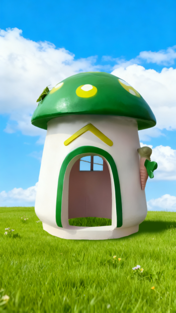 玻璃钢卡通蘑菇屋 (9)