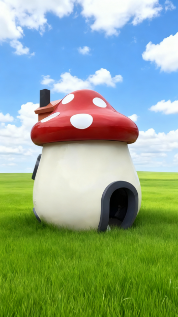 玻璃钢卡通蘑菇屋 (12)