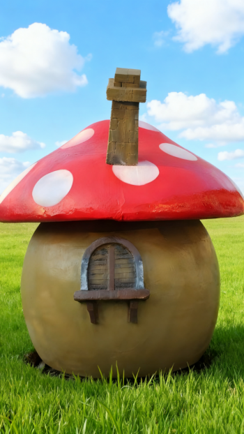 玻璃钢卡通蘑菇屋 (13)