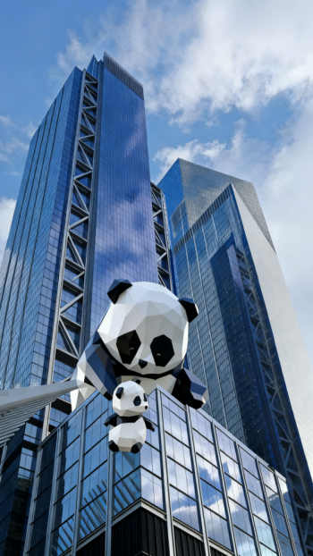玻璃钢母子熊猫雕塑 (6)
