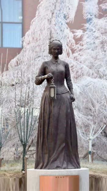 玻璃钢仿铜南丁格尔雕塑