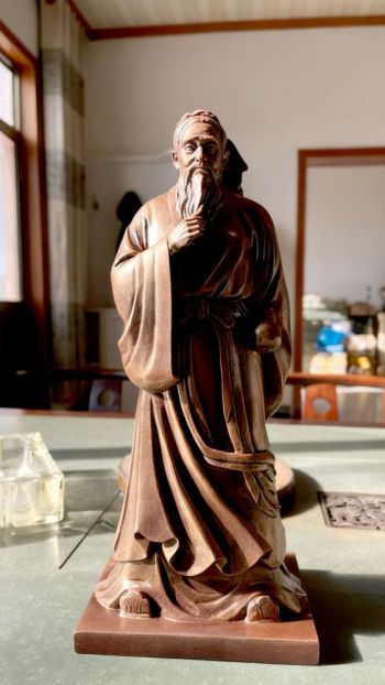 玻璃钢仿铜药王孙思邈雕塑 (7)