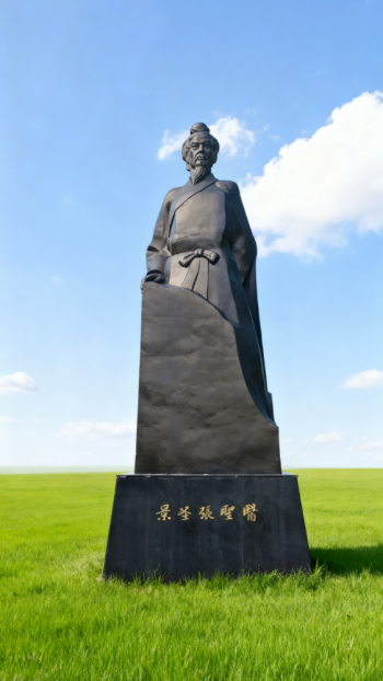 玻璃钢仿铜张仲景雕塑 (1)