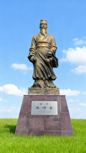 玻璃钢仿铜张仲景雕塑 (2)