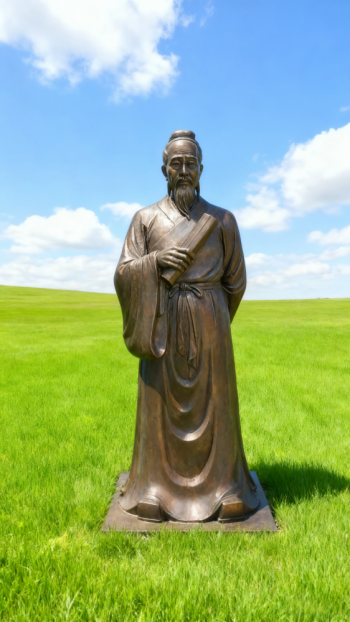 玻璃钢仿铜张仲景雕塑 (5)