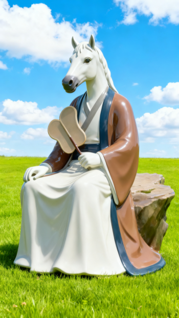 兽首人身十二生肖动物雕塑 (5)