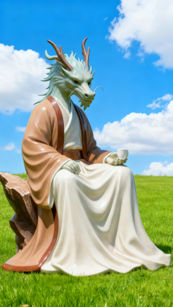 兽首人身十二生肖动物雕塑 (7)