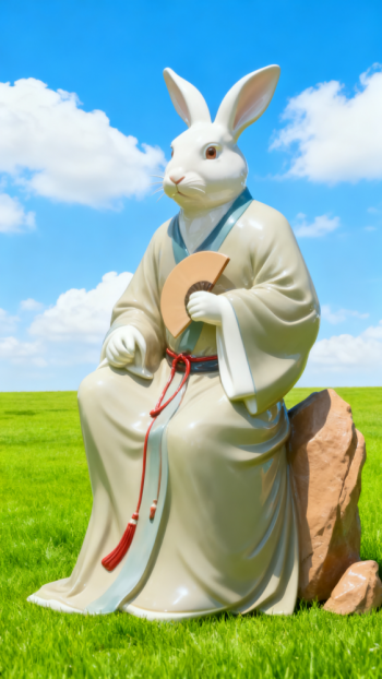 兽首人身十二生肖动物雕塑 (8)