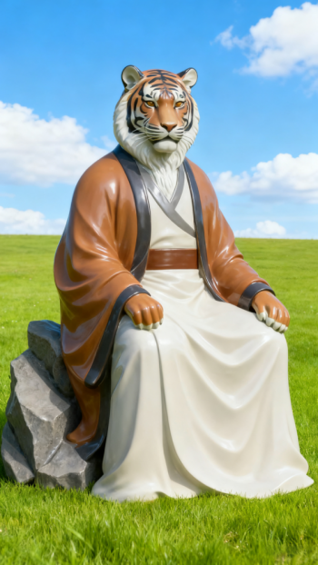 兽首人身十二生肖动物雕塑 (9)