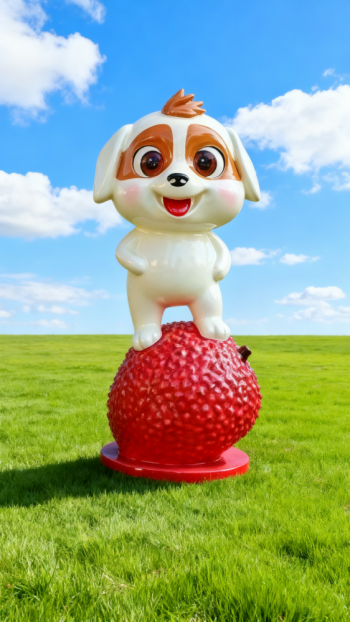 水果底座生肖动物雕塑 (9)