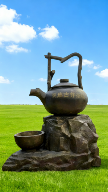 玻璃钢茶壶茶杯景观雕塑 (4)