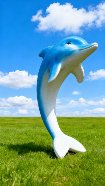玻璃钢海豚雕塑 (1)