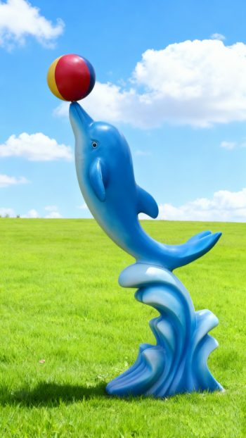 玻璃钢海豚雕塑 (3)