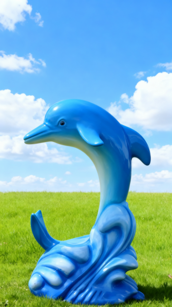 玻璃钢海豚雕塑 (4)