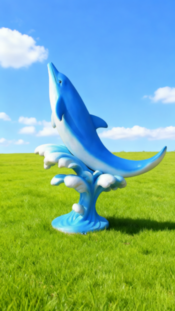 玻璃钢海豚雕塑 (8)