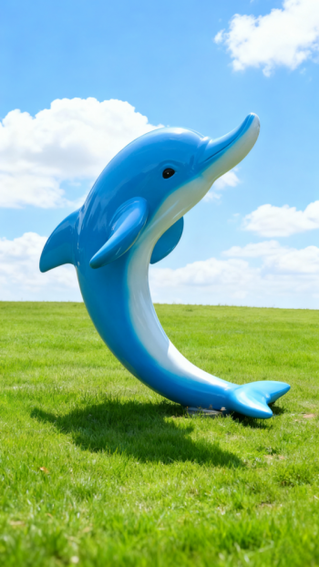 玻璃钢海豚雕塑 (9)