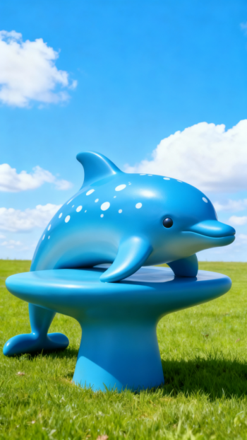 玻璃钢海豚雕塑 (10)