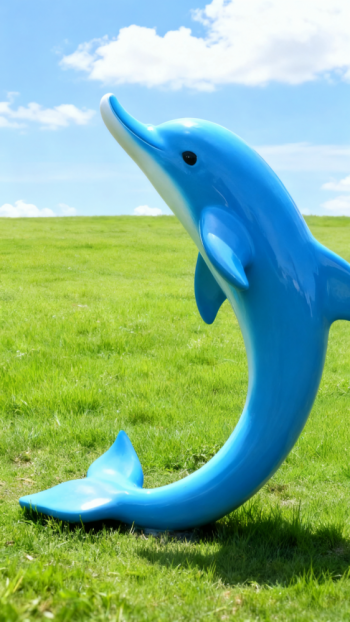 玻璃钢海豚雕塑 (14)