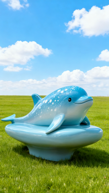 玻璃钢海豚雕塑 (18)