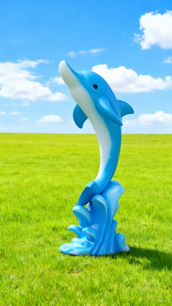 玻璃钢海豚雕塑 (20)