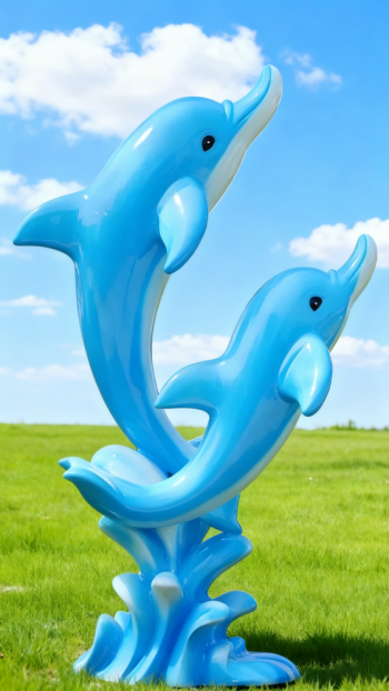 玻璃钢海豚雕塑 (21)