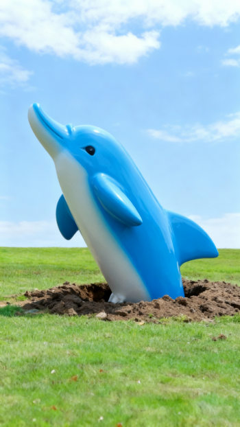 玻璃钢海豚雕塑 (23)