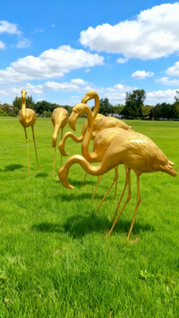 玻璃钢仿真火烈鸟雕塑 (11)