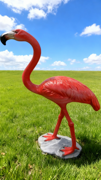 玻璃钢仿真火烈鸟雕塑 (12)
