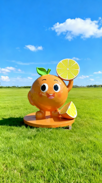 玻璃钢卡通橙子雕塑 (7)