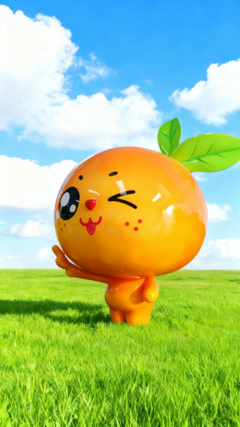 玻璃钢卡通橙子雕塑 (9)