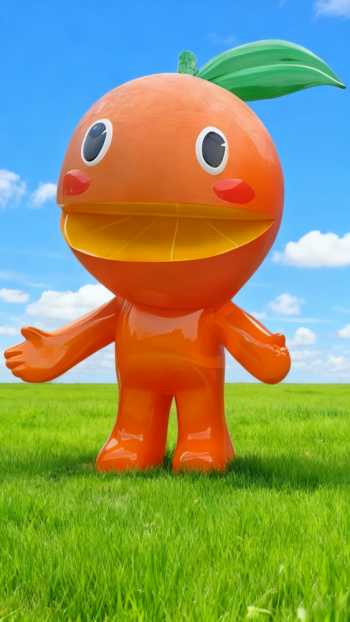 玻璃钢卡通橙子雕塑 (13)