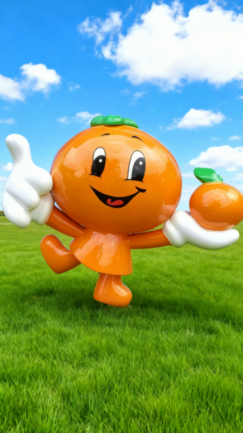 玻璃钢卡通橙子雕塑 (18)