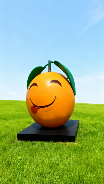 玻璃钢卡通橙子雕塑 (20)