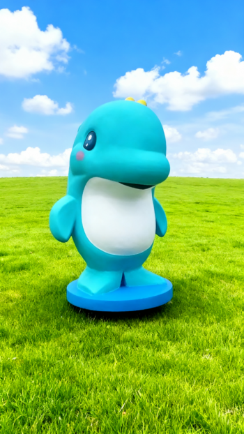 玻璃钢卡通海豚雕塑 (13)