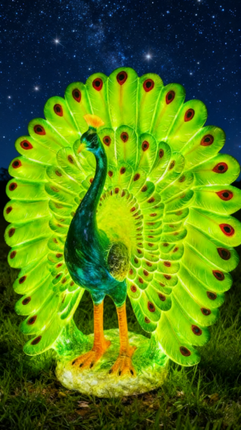 玻璃钢仿真孔雀雕塑 (2)